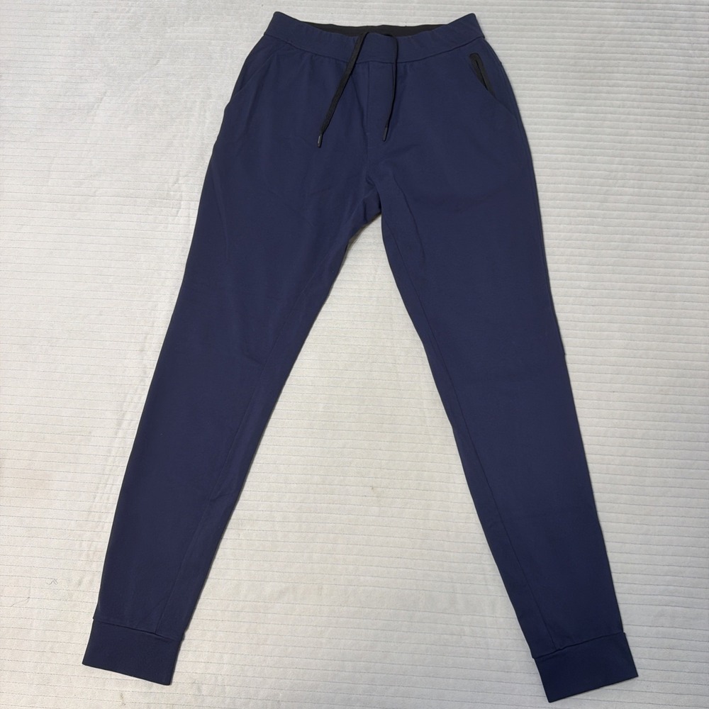 Public Rec All Day Everyday Joggers Mens 30x32 Blue Stretch Gym Pants Drawstring